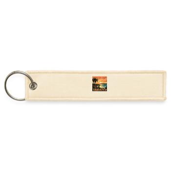 Jamaica Getaway: Exploring Montego Bay Sunset - Jet Tag Keychain - creme - Front