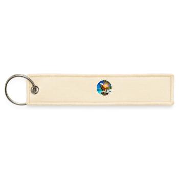 Eagle at Eagle Beach Aruba Summer Vacation - Jet Tag Keychain - creme - Front