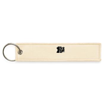 Loyal Shadows: Elegance of a Black Retriever - Jet Tag Keychain - creme - Front