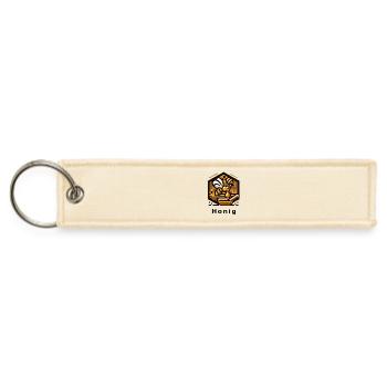 Bee, Honey, Honeycomb - Jet Tag Keychain - creme - Front