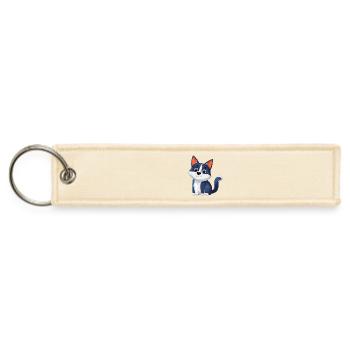 cute cat - Jet Tag Keychain - creme - Front