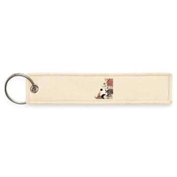 Organic Geometry Earth Tones T-shirt - Jet Tag Keychain - creme - Front
