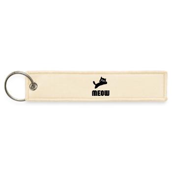  Minimalist Cat - Jet Tag Keychain - creme - Front