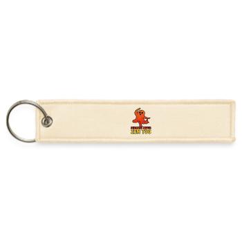 Ghost Yoga Instructor Halloween - Jet Tag Keychain - creme - Front