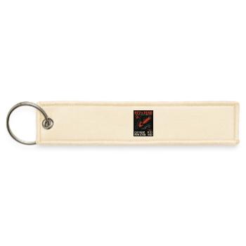 Cut Deep Run Loud Chainsaw Zine - Jet Tag Keychain - creme - Front