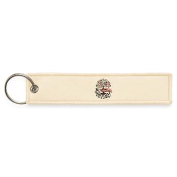 Be The Change Inspirational World Quote - Jet Tag Keychain - creme - Front