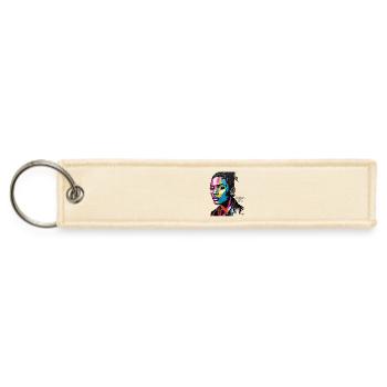 Neon Pop Portrait Graffiti - Jet Tag Keychain - creme - Front