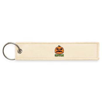 Creep It Real Grumpy Halloween Pumpkin - Jet Tag Keychain - creme - Front