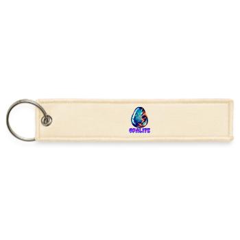 Opalite Neon Egg Crackle - Jet Tag Keychain - creme - Front