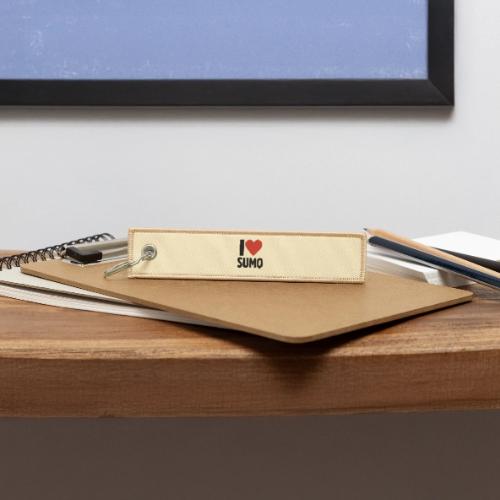 I Love Sumo – Bold Minimalist Sumo Wrestling Fan - Jet Tag Keychain