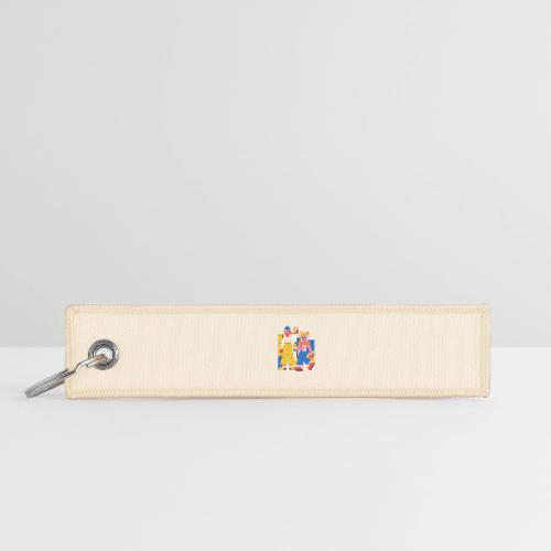 Bold Geometric Duo Pop Art - Jet Tag Keychain