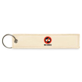 No Kings Anti-Tyranny Political design - Jet Tag Keychain - creme - Front