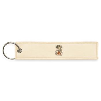 Fairycore Dark Fairy Gothic Art Full Moon - Jet Tag Keychain - creme - Front
