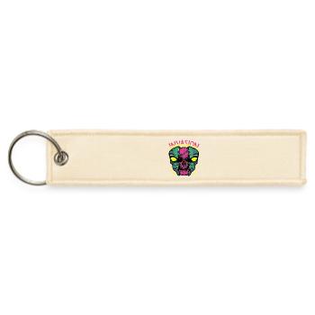 Invasion Skull Psychedelia - Jet Tag Keychain - creme - Front