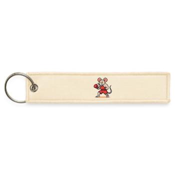 Mouse Boxer fighter - Jet Tag Keychain - creme - Front