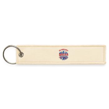 Philadelphia Patriotic Red White Blue Block Party - Jet Tag Keychain - creme - Front