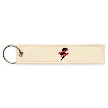 Keep It Real Black Lightning Bolt - Jet Tag Keychain - creme - Front
