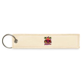 Happy Flamoween Flamingo Paradise - Jet Tag Keychain - creme - Front