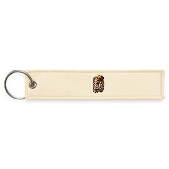 Haunted Pup Energy Beagle Halloween Shirt - Jet Tag Keychain - creme - Front