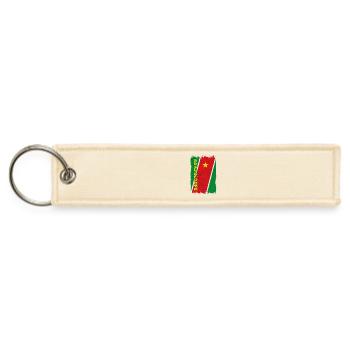 Guadeloupe vintage flag - Jet Tag Keychain - creme - Front
