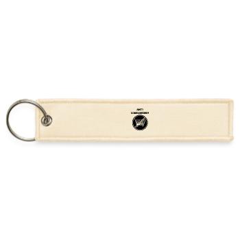 New Anti CONSUMERISM Cool Slogans - Jet Tag Keychain - creme - Front