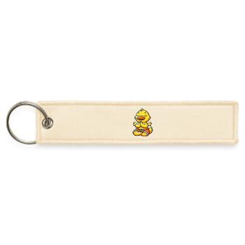 Duck Meditation Inner Peace Yoga Relax - Jet Tag Keychain - creme - Front