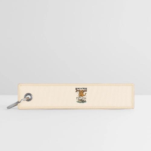 Funny Hang in There, It Gets Worse Cat and Shark - Jet Tag Keychain