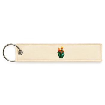 Group Orange Tulips - Jet Tag Keychain - creme - Front