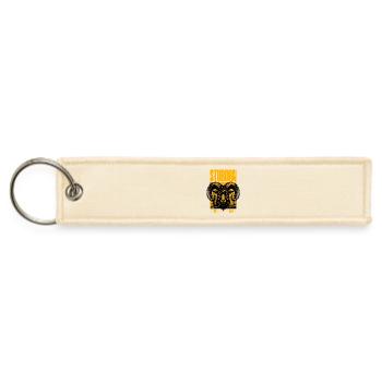 Stubborn Ram Halftone Print - Jet Tag Keychain - creme - Front