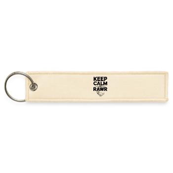 Keep Calm and Rawr - Jet Tag Keychain - creme - Front