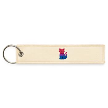 Bisexual Pride Cat - Jet Tag Keychain - creme - Front
