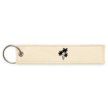 Tropical Palm Silhouette - Jet Tag Keychain - creme - Front