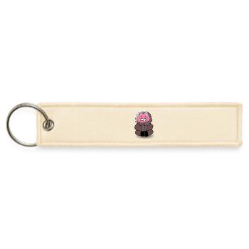Brain Freeze - Anxious Brain in Hoodie  - Jet Tag Keychain - creme - Front