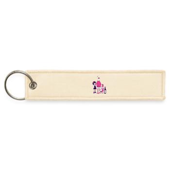 Cozy Pink Duck Crew - Jet Tag Keychain - creme - Front