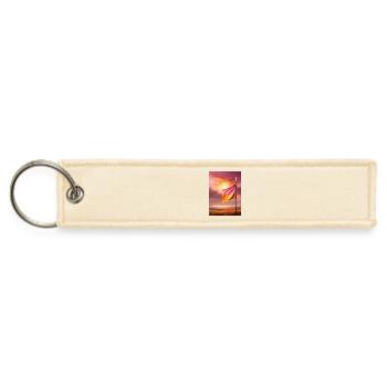 Pink Orange Sunset Flag - Jet Tag Keychain - creme - Front