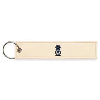 Futuristic Robot Character Design - Jet Tag Keychain - creme - Front