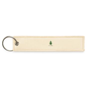 New Beginning Pine Tree Design - Jet Tag Keychain - creme - Front