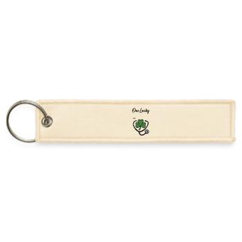 One Lucky Nurse Stethoscope Shamrock - Jet Tag Keychain - creme - Front