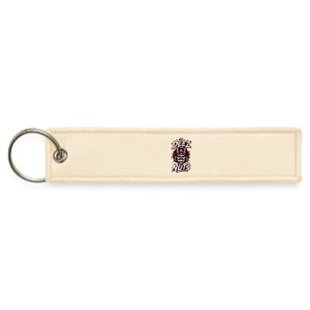 Deez Nuts Nutcracker Funny Christmas Tee - Jet Tag Keychain - creme - Front