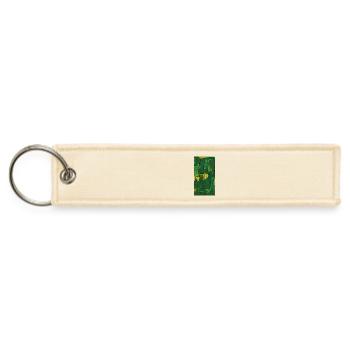 Green Geometric Mosaic - Jet Tag Keychain - creme - Front