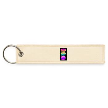 Think Positive Speak Positive Be Positive - Jet Tag Keychain - creme - Front