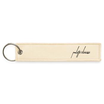 Palette Cleanse – Aesthetic Minimal Quote - Jet Tag Keychain - creme - Front