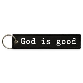 God is Good Christian Faith Religious Inspirationa - Jet Tag Keychain - black - Front