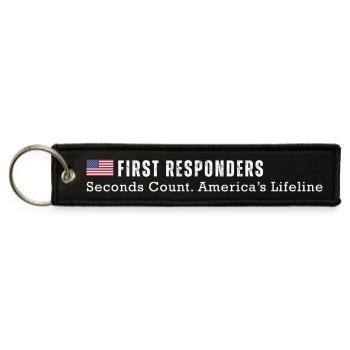 American Hero First Responders EMT Paramedic Life - Jet Tag Keychain - black - Front