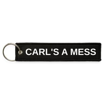 Carl's A Mess Meme - Jet Tag Keychain - black - Front