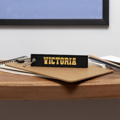 Victoria - Jet Tag Keychain