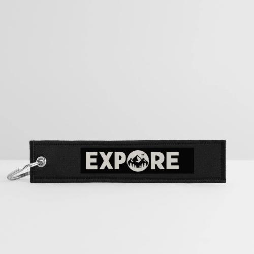 Adventure Oxygen Nature Mountain Forest Typography - Jet Tag Keychain