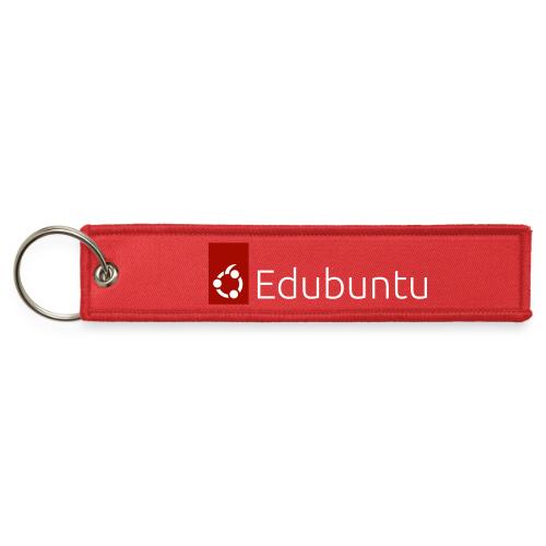 Edubuntu Logo 2023 - White - Jet Tag Keychain