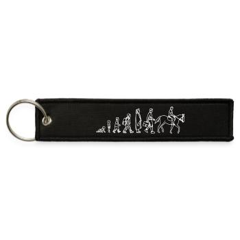 Kid to Horse Rider Evolution - Jet Tag Keychain - black - Front