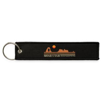 Moab Utah Adventure - Jet Tag Keychain - black - Front